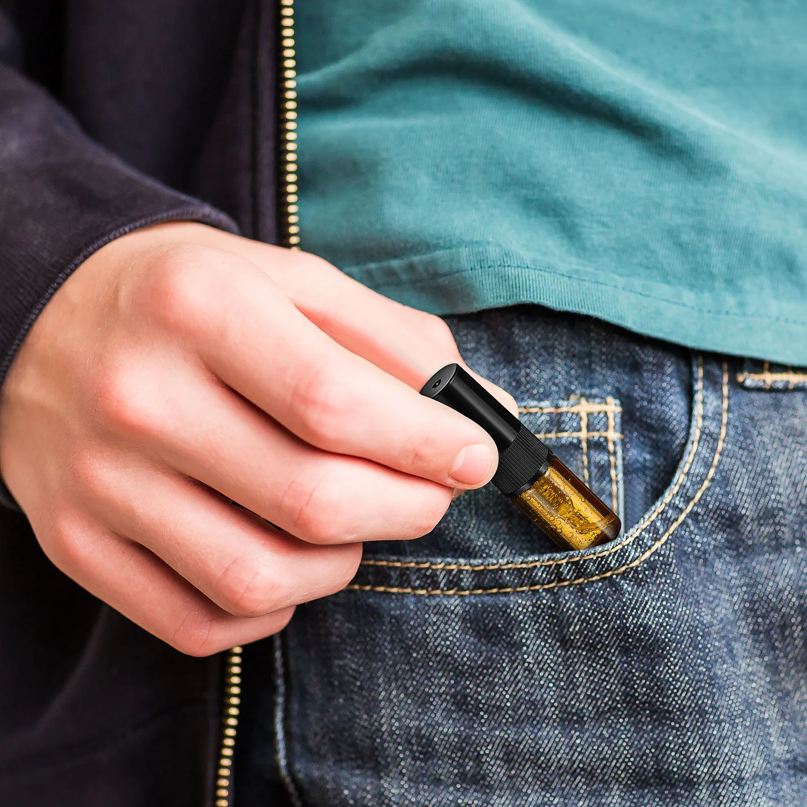 

20Pcs Mini Perfume Bottle Glass Spray Refillable Portable Empty Atomizer Containers Travel Daily Use Brown Transparent