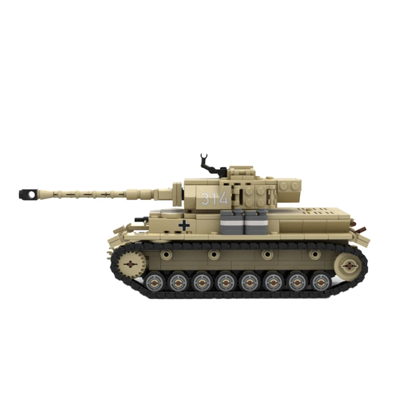 รถถังต่อสู้รถถังกลางรุ่น IV Ausf H WW2ทหารเยอรมันแสดงแบบอิฐของเล่นสำหรับเด็กผู้ชาย