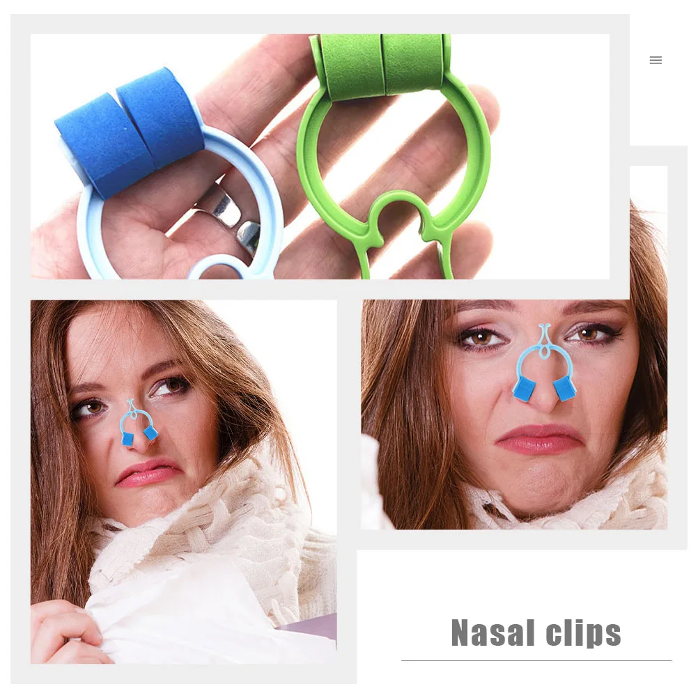 

12 Pcs Nose Lift Clips Breathing Exercise Blue Green 6 Each Firm Comfortable Non Slip Lightweight Practical Reading Eating