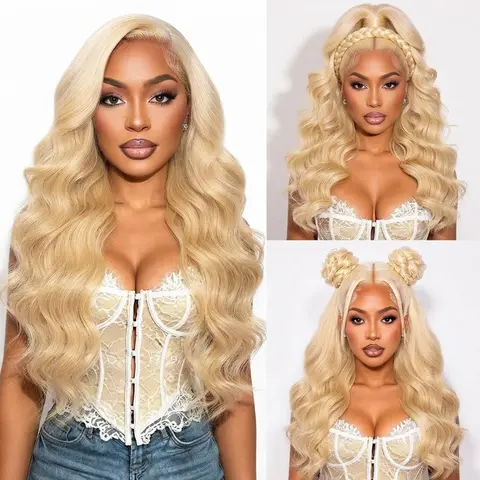 Honey Blonde 613 Human Hair Wig Body Wave Lace Front Wig 13x6 Hd Lace Human Hair Wig Pre Plucked Vietnamese Raw Hair’ 13x4 Hd Lace Frontal Wig Human Hair 30 40 Inch 180% 210% 250% Density 360 Full Lace Wigs For Black Women Natural Hairline With Baby Hair