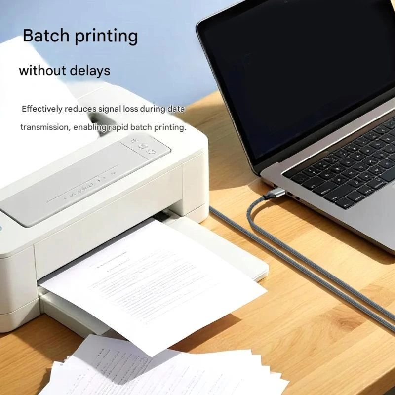 U55C USB 2.0 to USB B Male Cable Scanner Cord for Printing Laptop Type C Printer Cable