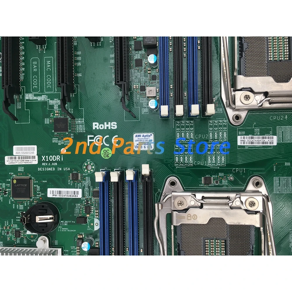 Two-Way Server Motherboard For Supermicro X10DRi C612 LGA2011 Support E5-2600 V3 V4 DDR4  High Quality