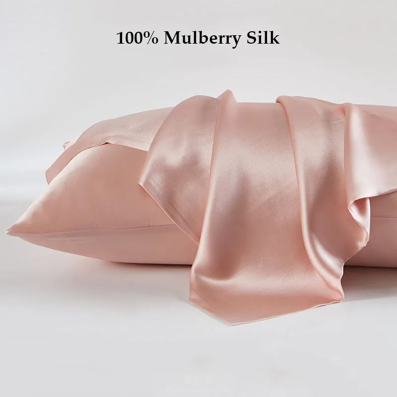 22 Momme 100% Pure Mulberry Silk Pillowcase for Hair Skin Double-Sided Natural Silk Soft Envelope-style Pillow Case Pillowcase