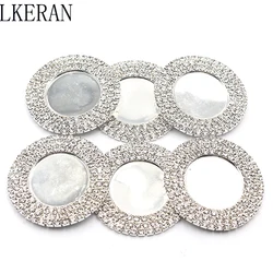 Diamentowe zęby LKERAN5PCS42 * 42MM do sprzączek diamentowych, klamry do butów DIY'ów, klamry i ozdobne klamry do paska