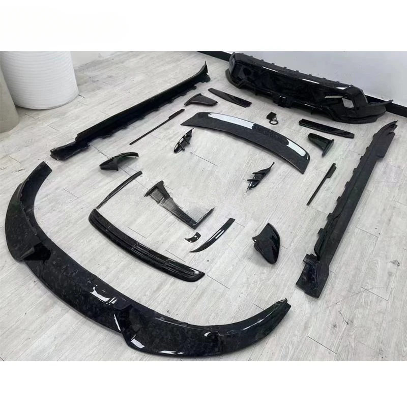 Sturdy Real Dry Carbon MSY Style Body Kit Taycan Lip Side Skirts Spoiler Sport Universal Fit Guard