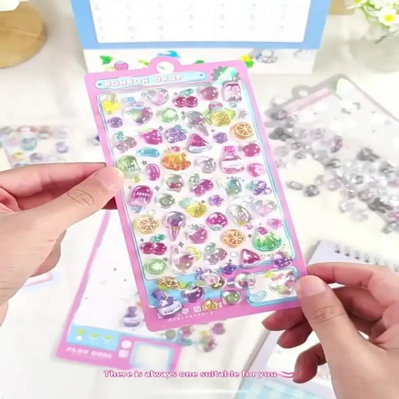 3d alívio geléia adesivos dos desenhos animados animal adesivo doces fantasma coelho adesivos estéticos diy caso de telefone diário papelaria adesivo