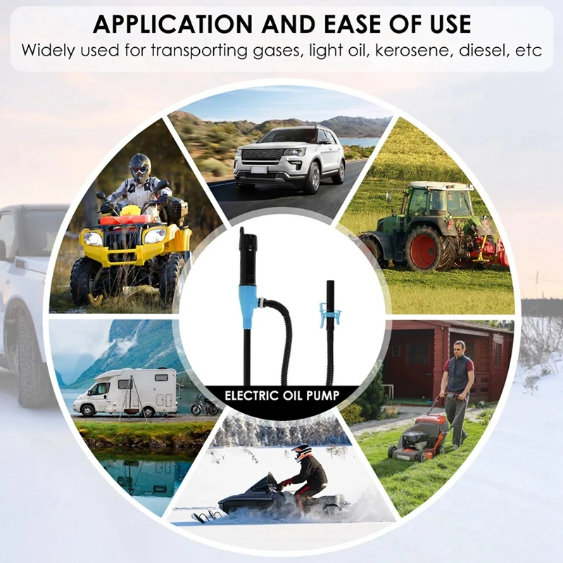 Bomba de transferência portátil abgr, bomba de sifão elétrica operada por bateria por bomba de transferência de combustível líquido eficiente