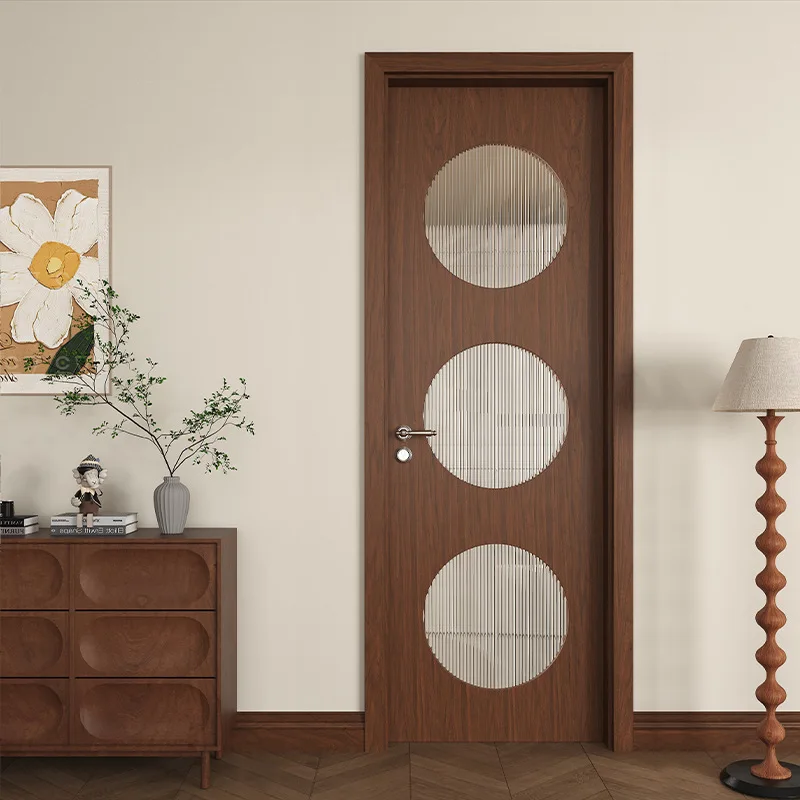 Retro French medium and ancient style versatile selection, bedroom room solid wood door