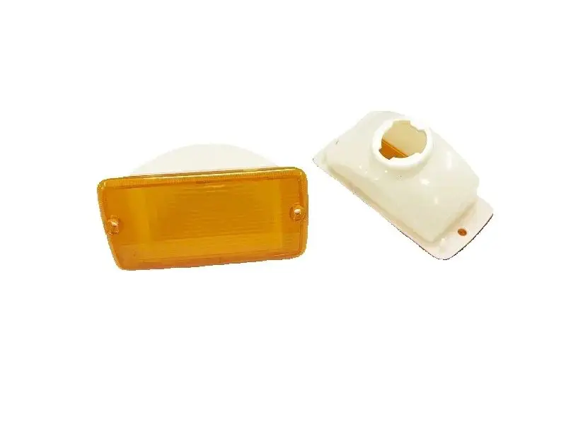 2 Pc Front Corner Turn Signal Parking Light Housing Amber Lens For Jeep Wrangler Tj 97-06 Premium Parts Durable Stylish