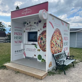 Outdoor Business Self-service Fast Food Making Machine hot pizza kiosk Fully Automatic Pizza Vending Machines