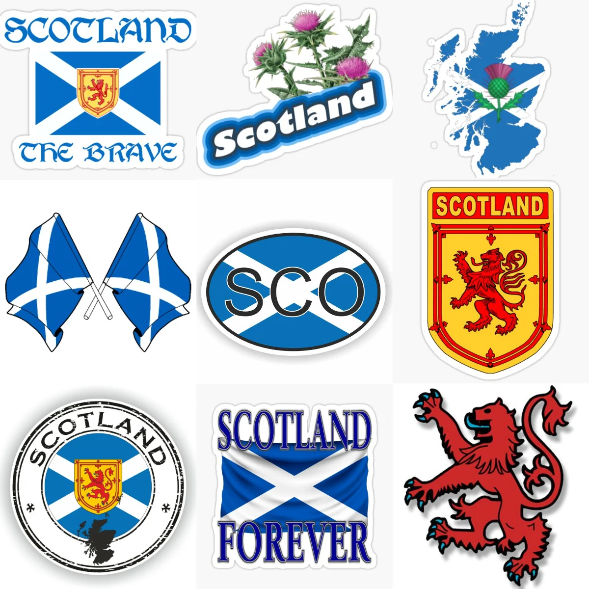 

SCO Scotland Flag Map Emblem Creative Car Stickers for Car Bicycle Motorcycle Window Helmet Fridge Wall Decal Customizable Size