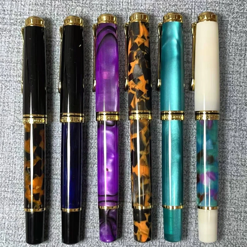 

New Admok M800 Acrylic Resin Fountain Pen Bock/Schmidt Nib F/M/B 0.5/0.7/1.0mm Stationery Piston Structure Writing Gfit Ink Pen