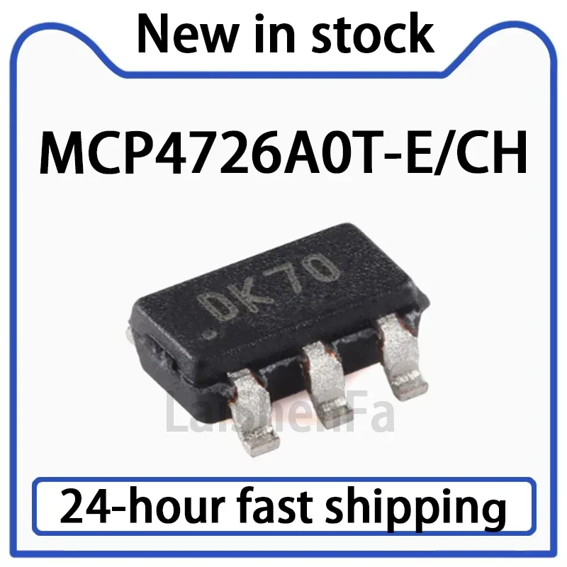 2PCS MCP4726A0T-E/CH SOT-23-6 12 Bit Single Output DAC Chip in Stock