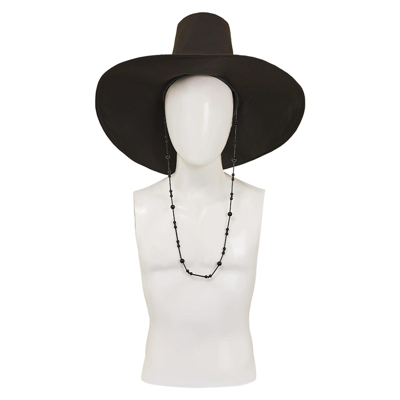 Saja Boys Qinyu Jinu Cosplay Hat Black Bead Chain Hat Cosplay Accessories Halloween Party Props Korean Officials Top Hat