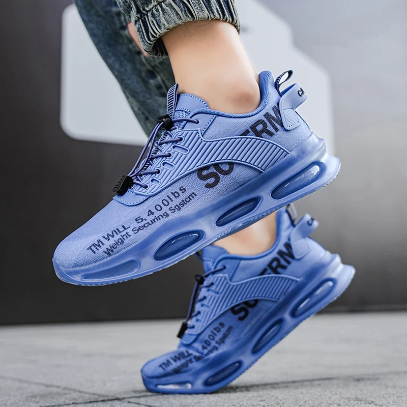 YRZL Mens Breathable Walking Shoes Sneakers Mesh Non Slip Comfortable Sports Shoes For Men Outdoor Hiking Athletic Casual Shoes