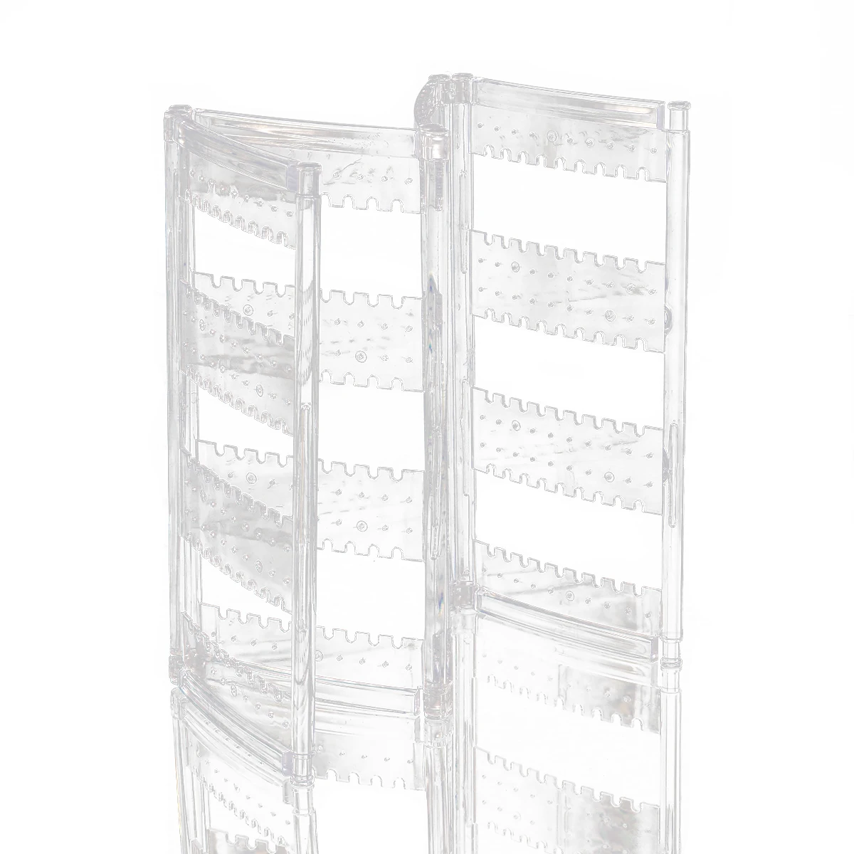 

Jewelry Earring Holder Organizer Foldable Display Stand Transparent Space Saving Portable For Earring Rack