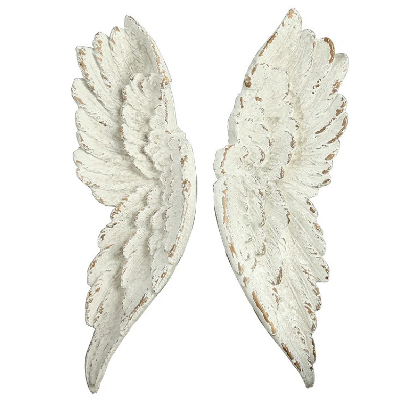 

American retro angel wing wedding wall decoration, cafe mural pendant, homestay old creative wall decoration