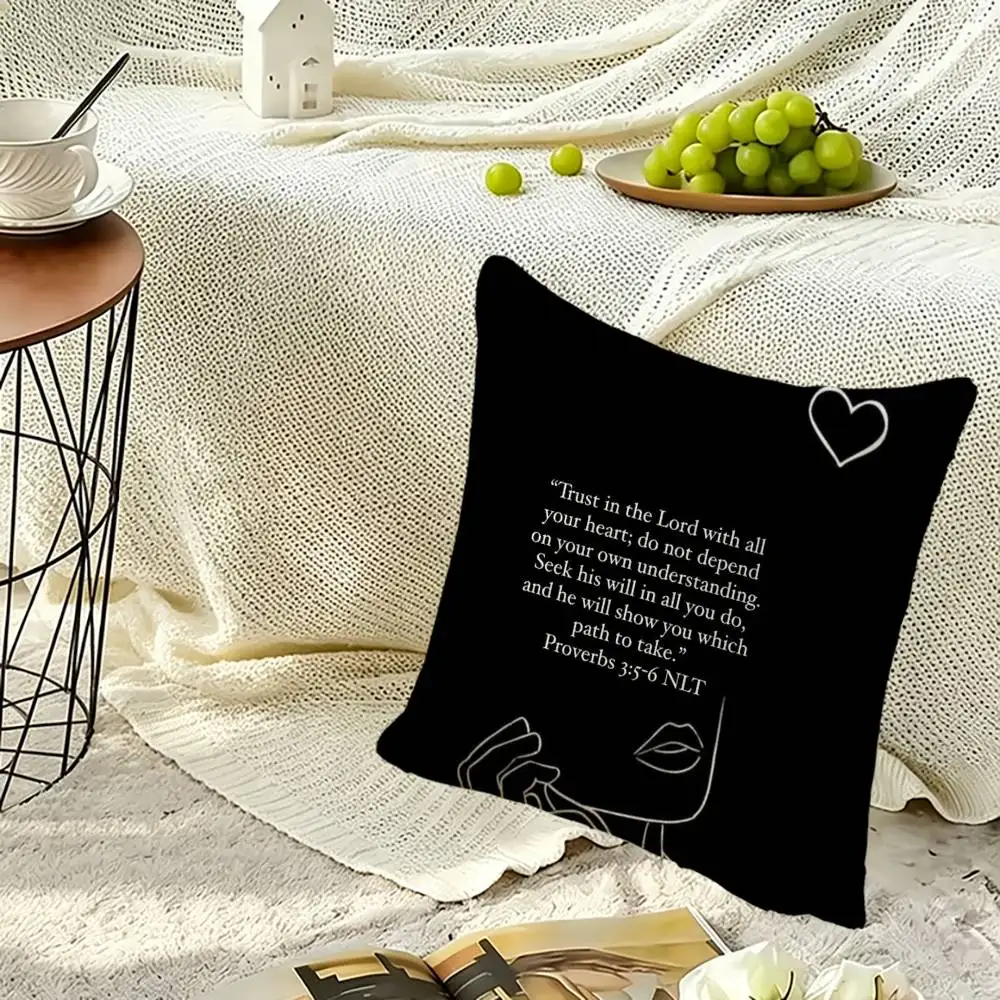 God's Plan Jesus-s Square Double-Sided printed Pillow Case Bedroom Bedside Pillow Sofa Cushion Cover