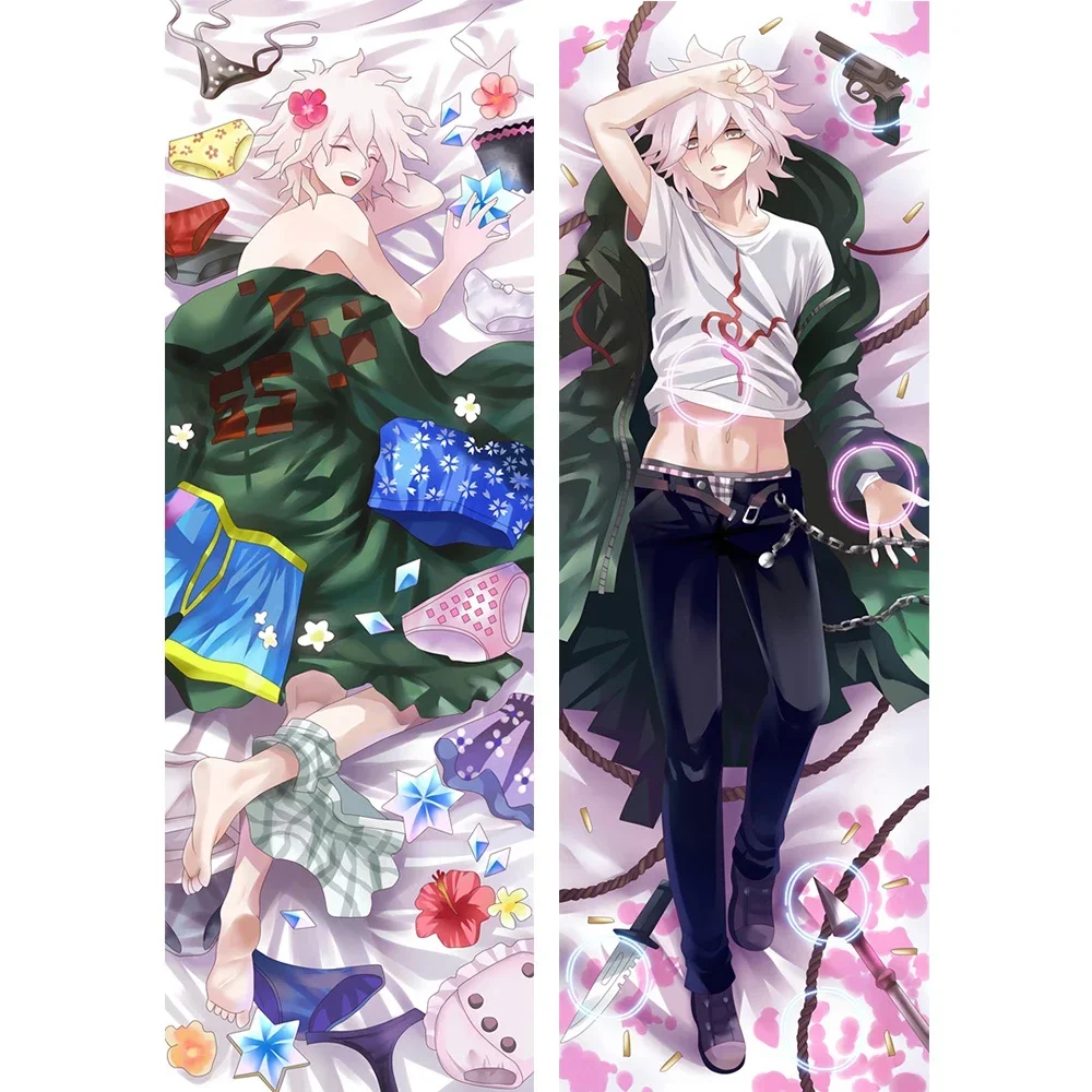 Anime Danganronpa Dakimakura Ouma Kokichi Cos Hugging Body Naegi Makoto Pillow Case Home Bedding Nanami ChiaKi Pillow Cover