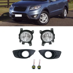 1 Set Front Fog Lights Fog Lamps Protective Covers Belt Conector For Hyundai Santa Fe 2010-2012 865232B700 865242B700 922022B500