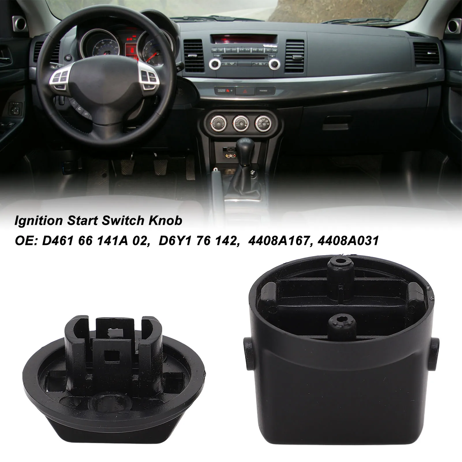 Ignition Start Switch Insert D6Y176 142 Ignition Start Switch Knob Comfortable Touch Replacement for  Lancer 2008‑2017