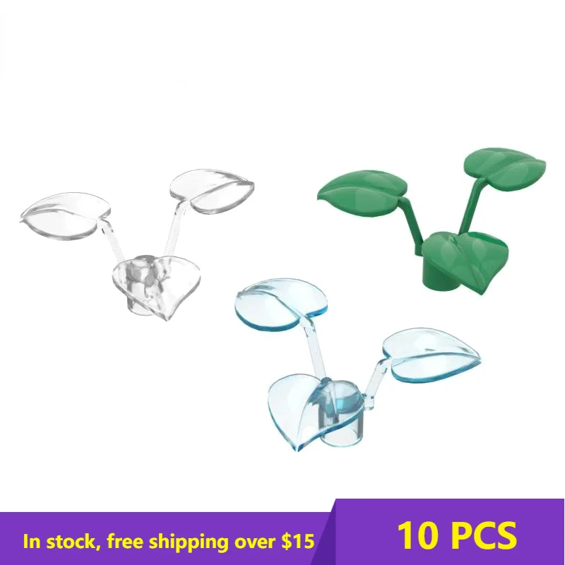 

10PCS High-Tech Assemble Particle 6255 Broadleaf Plant Lucky Grass Flower Building Blocks Kit Replaceable Part Toys For Children