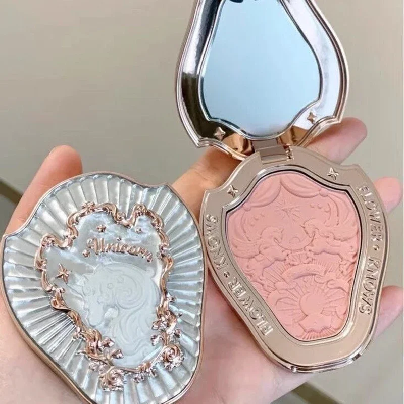 Flower Knows Unicorn Blush Matte Finish Cruelty-Free Powder Blusher Snow Cream Pearls Maquiagem