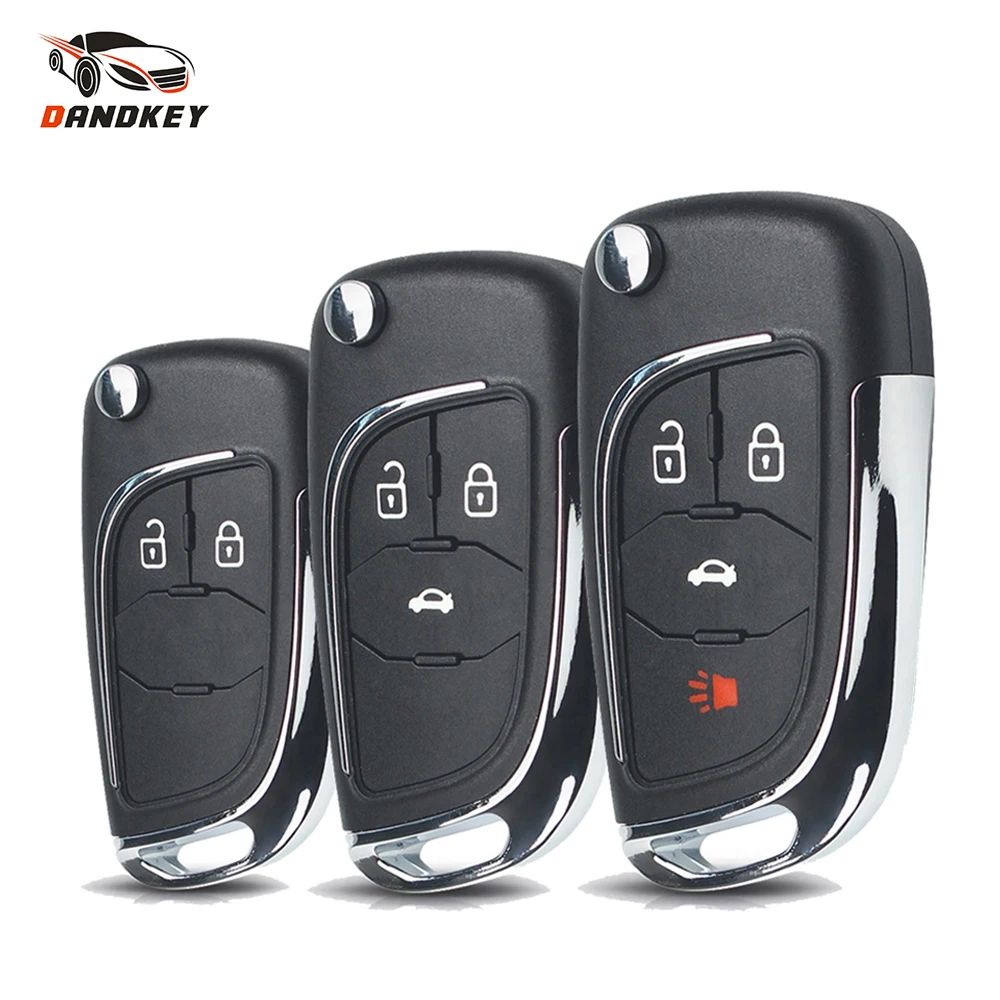 Dandkey Modified Folding Remote Car Key Shell For Opel Vauxhall Insignia Astra j Vectra Mokka For Chevrolet Lova Aveo Cruze