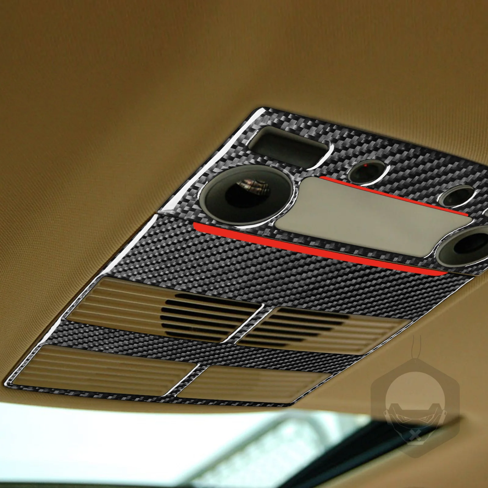For BMW 5 Series E60 2004-2010 Accessories Carbon Fiber Car Interior Roof Reading Light Set Speak Panel Trim Sticker Decoration - view 4