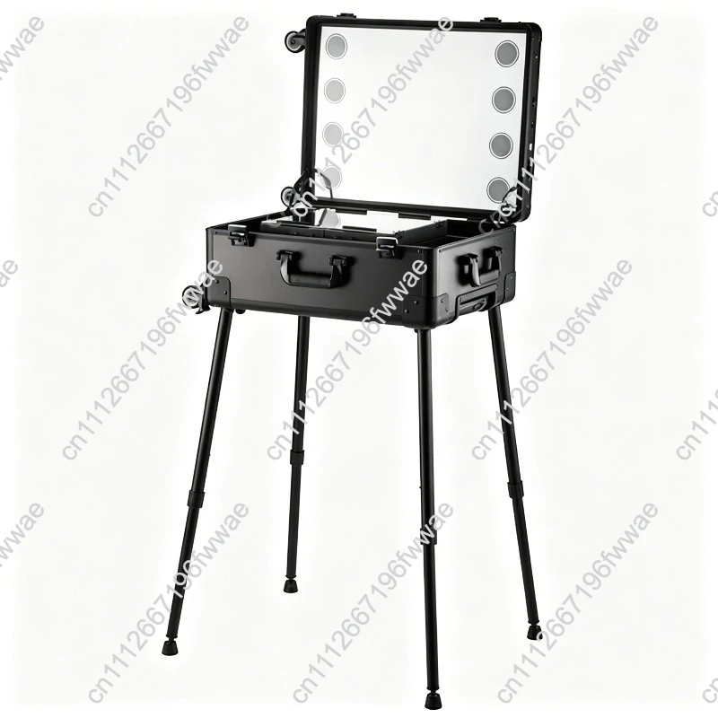 For Makeup box with light trolley Professional makeup artist makeup artist special beauty tool box light box hidden bracket