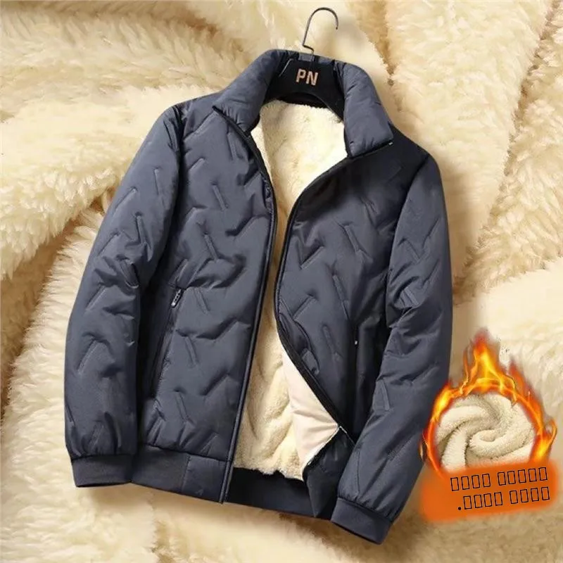 

Утепленная хлопковая куртка для мужчин с воротником-стойкой, теплая, грязе- и ветрозащитная, больших размеров, повседневная верхняя одежда для работы