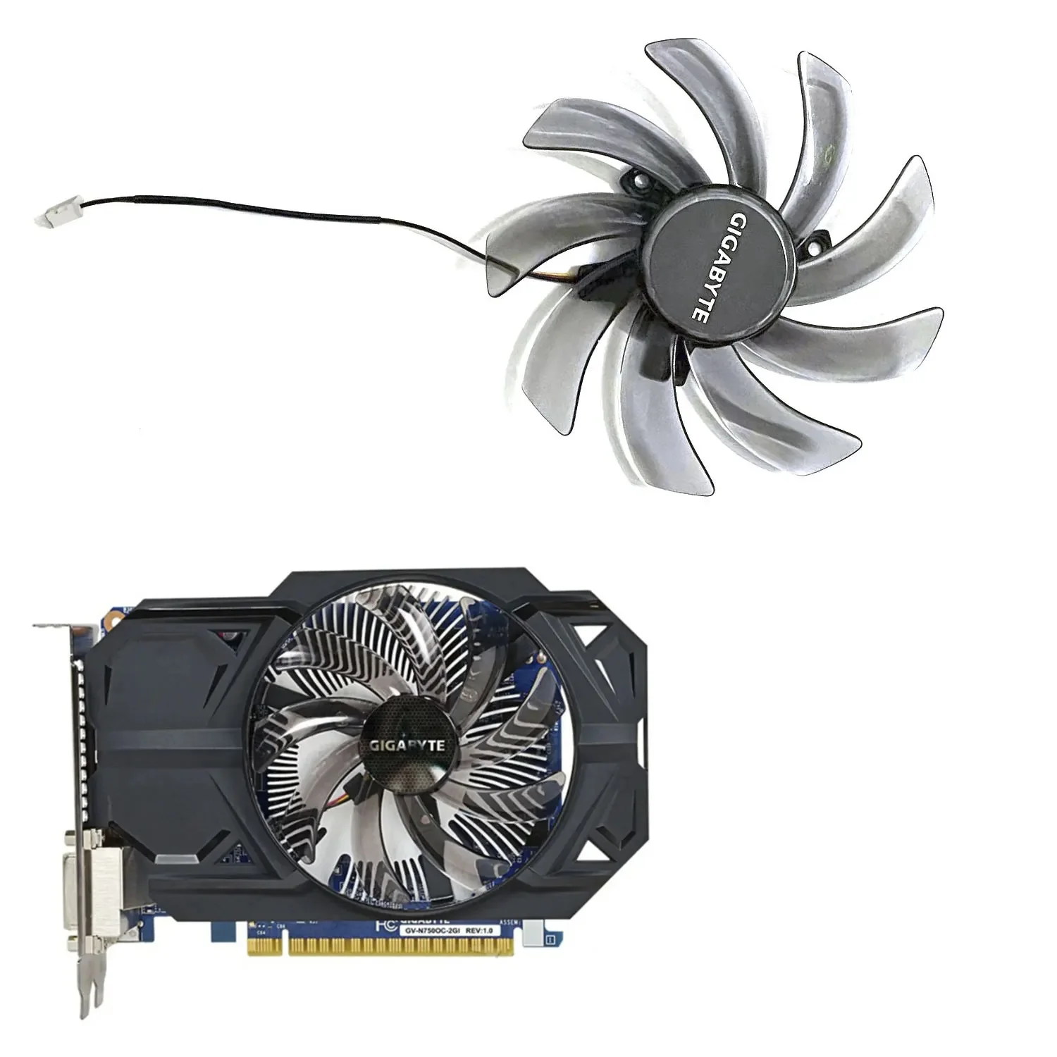 

New For GIGABYTE GeForce GTX750ti 750 650 640 550ti 450 R777 R6670 Mini ITX Graphics Card Replacement Fan PLD10010S12H/T129215SM