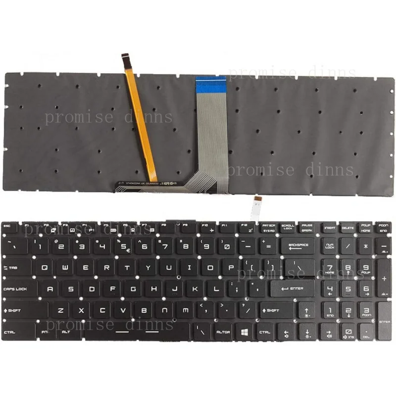 M   for MSI GP63 Leopard 8RD 8RE GP73 Leopard 8RD 8RE Colorful Backlit US Keyboard