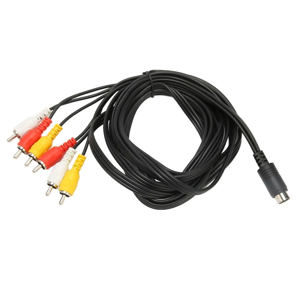 

9 Pin Mini DIN to 6RCA Cable Stable Sound Flexible Composite Video Cable Clear Signal Plug and Play Audio Adapter Cable
