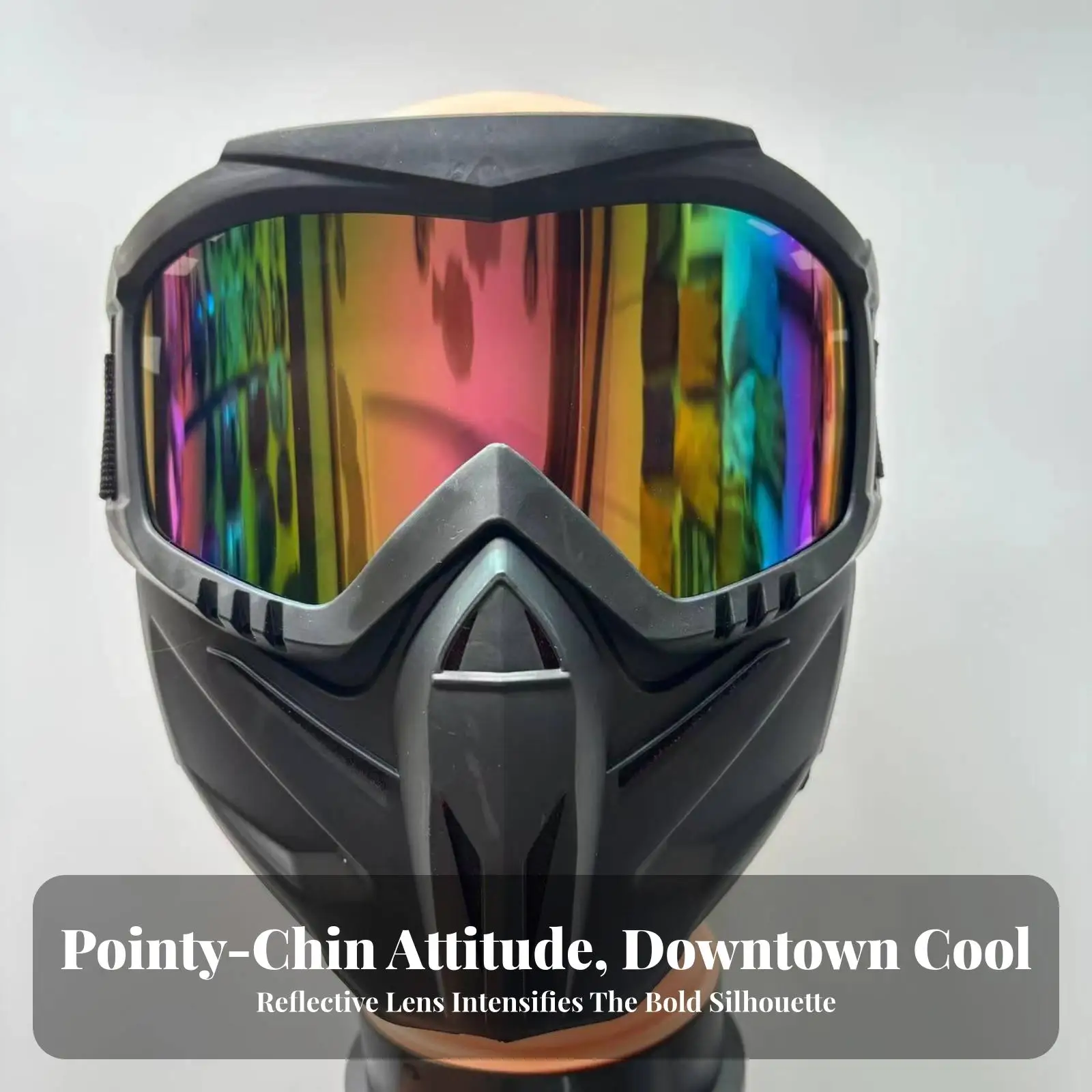 Full Face Security Glasses Motorcycle Riding Goggle with Shield for Dust Wind Protection Adjustable Strap