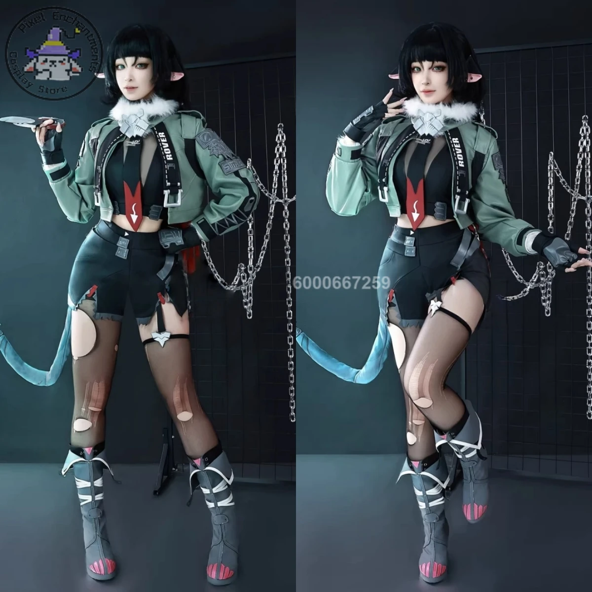 

Top Game Zenless Zone Zero Rat-thyren Cosplay Costume Anime Jane Doe High Quality Role Playing Outfit Wig for Women Comic Con