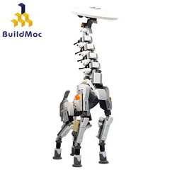 BuildMoc Tallnecks Monster Building Blocks Kit Game Horizon Zero Longnecked Beast Dinosaur Bricks Toy For Children Adult Gift