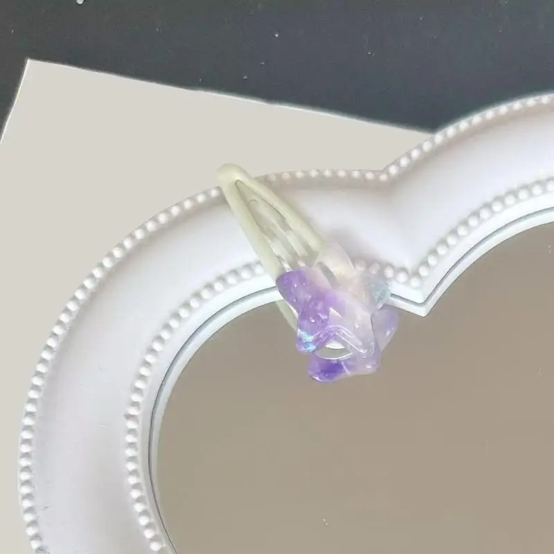 652F دبوس شعر على شكل نجمة ستيرو للمراهقين البالغين، مشبك شعر على شكل ذيل حصان للمراهقين