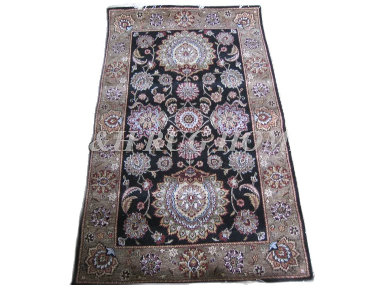 

Free shipping 3'X5' 160 Line Persian carpet, Hand knotted persian rug, wool and silk, mixed dyed yarns