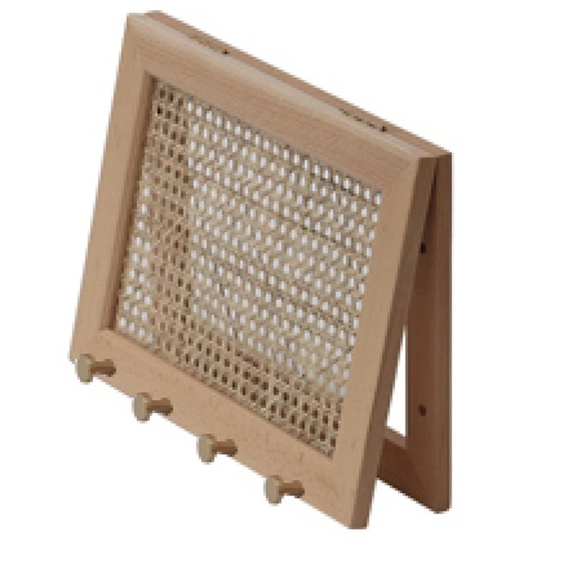 ABKJ-Rattan Electric Meter Box Flip Design Wall Sticker Clothes Hook Power Switch Cover Home Decoration