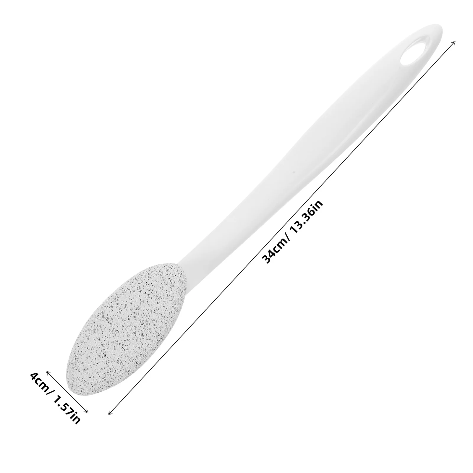 Pietra pomice per piedi Rimozione calli Manico lungo Lima per piedi Strumento per pedicure portatile Rimozione della pelle secca per talloni screpolati Piede