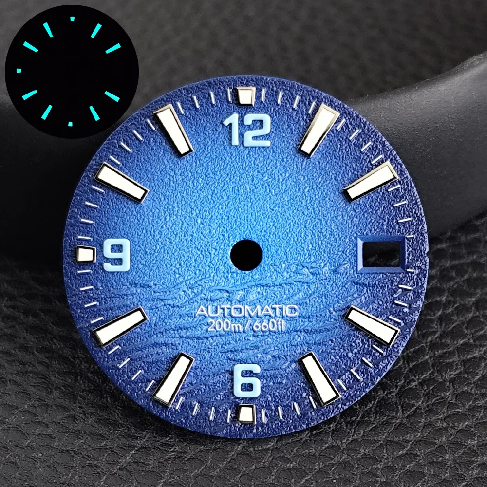 Single Calendar Watch C3 BW9 Luminous Dial 28.5mm Diameter Modified for NH35 NH36 Movement Watch Parts Accessory