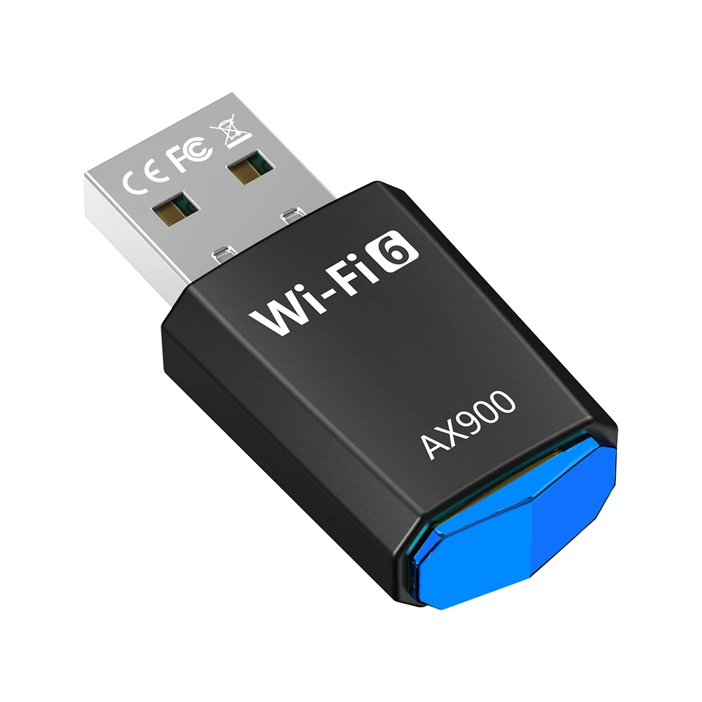 AX900 Driver-Free Wireless Network Card Dual-Band Wifi Receiver 900Mbps USB WiFi Dongle 2.4G&5GHz for Laptop Windows 7 10 11