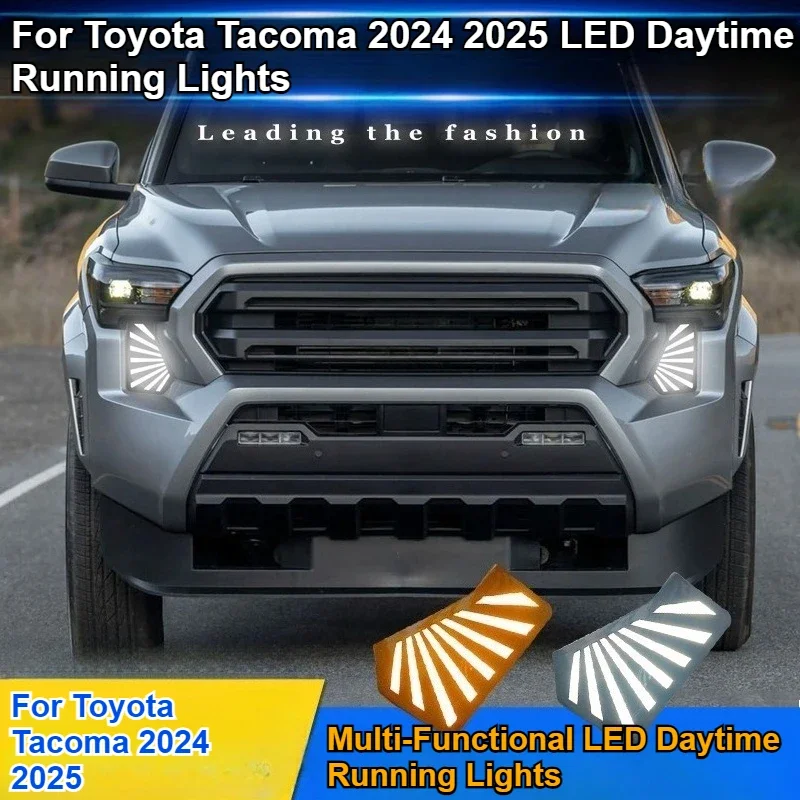 DRL For Toyota Tacoma 2024 2025 Car Led Daytime Running Light Front Fog Lamp Modification Dynamic Turn Signal Accessories detail image 2