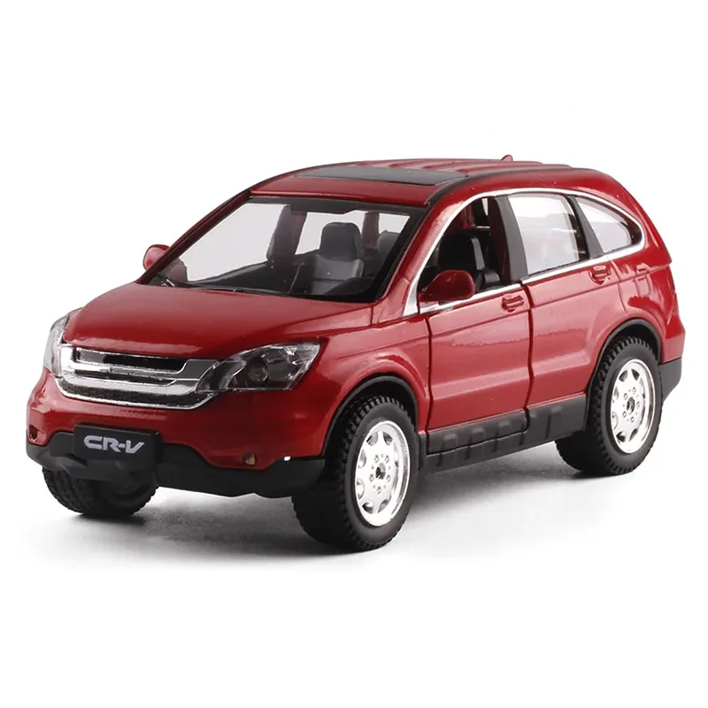 1:32 Schaal Diecast Pull Back Crv Oude Versie Legering Auto 6 Open Deur Muziek Flash Auto Model Metalen Jongen Speelgoed Geschenken