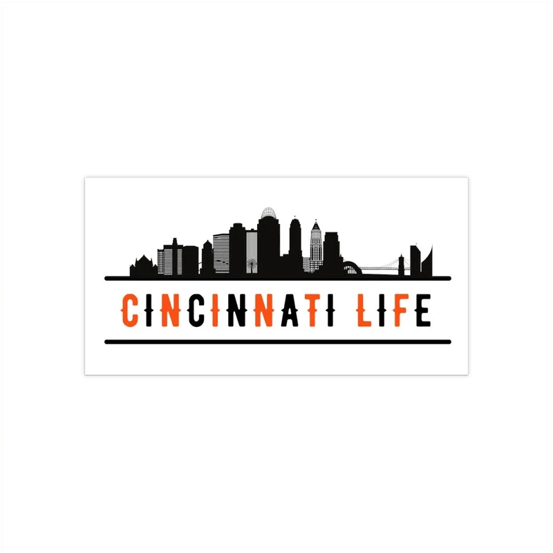 Car Stickers Cincinnati Life Inkjet Sticker Pack For Laptop Bumper Exterior Accessories Waterproof Vinyl Decals