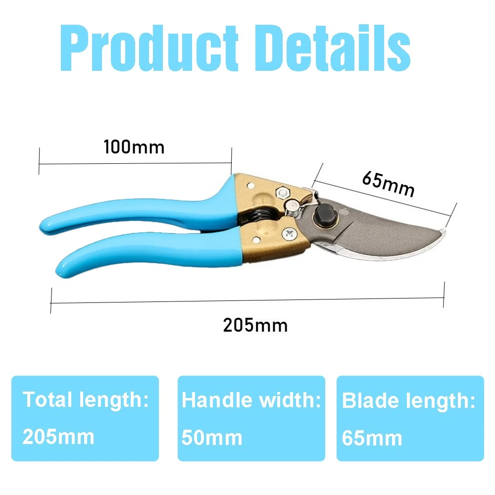 Pruning Shears 8" Garden Clippers Hand Pruners with Alloy Steel Blade for Home Gardening Garden Tool Cutter Agricultural Tools