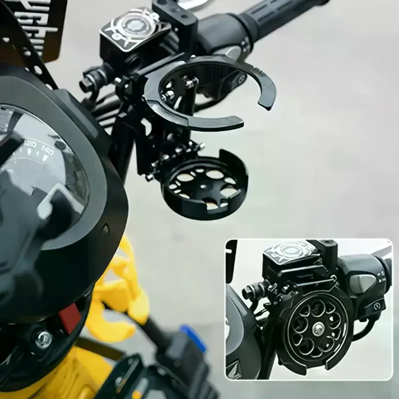1/4Pcs Motorcycles Bottle Holder Water Cup Bracket Holder Accessories Foldable Turntable Motorcycle Cup Holder For Handlebar