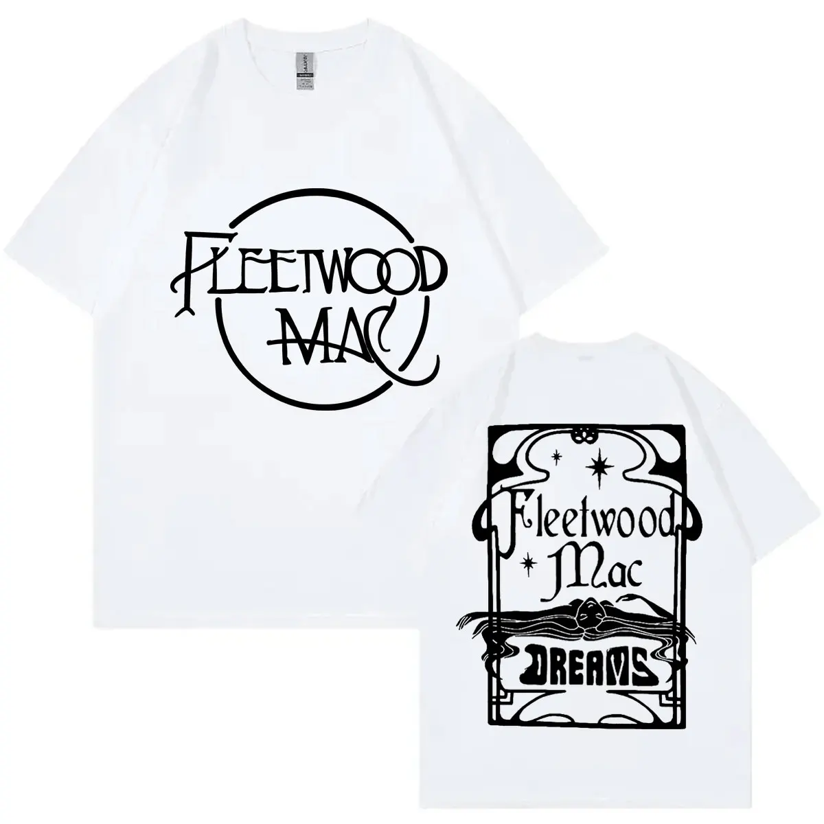 2024 Fleetwood Mac Band Tour Double Sided Graphic T Shirts Rock Hip Hop Vintage T-shirt Men Women Fashion Casual Cotton T-shirts