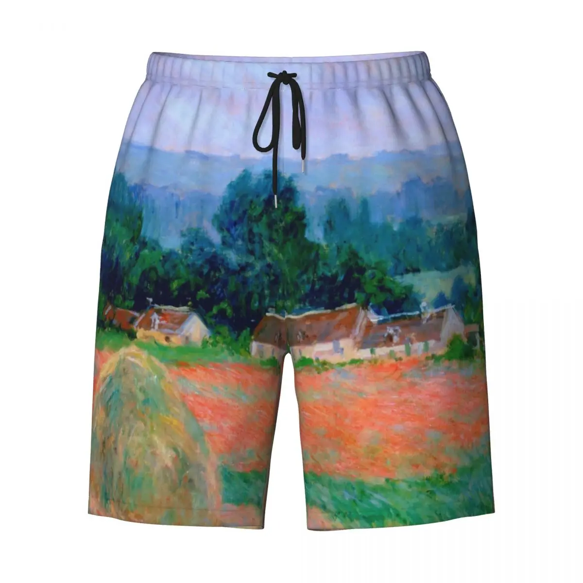 Claude Monet-Boardshorts Pintura Quick Dry dos homens, Shorts Board, Haystack em Giverny, Swim Trunks, impressão personalizada, ternos de banho